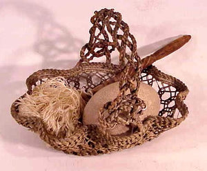 Sailor's woven basket and mop