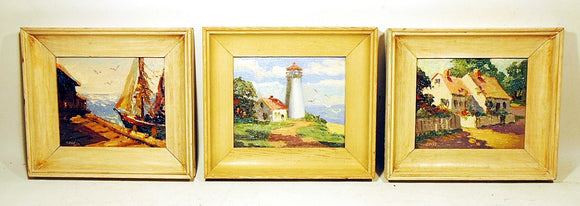 Set of three vintage  PROVINCETOWN paintings.