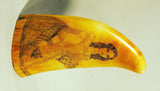 Superb antique American scrimshaw tooth Love and Cupid