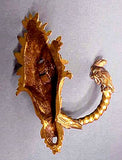 Superb pair of French bronze dore jamb hooks.