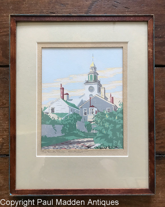 The South Tower Silkscreen Print by Nantucket Artist Roy Clifford Smith