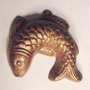 Unusual antique cast iron fish mold