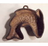 Unusual antique cast iron fish mold