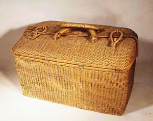 Unusual antique woven carrying bag.