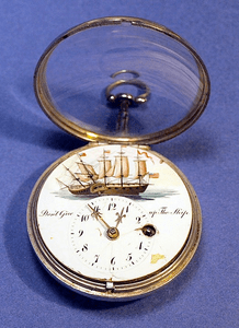 Very and choice antique pocket watch Don't Give Up the Ship