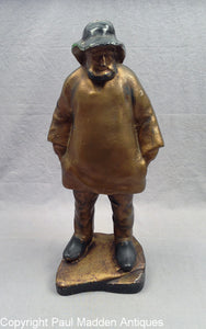 Vintage 15" Old Salt Doorstop with Rare Gold Finish by Eastern Specialty