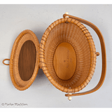 Vintage 7" Oval Nantucket Lightship Basket Purse by Paul Whitten 1972