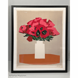 Vintage Andrew Shunney Lithograph Print - Red Poppies