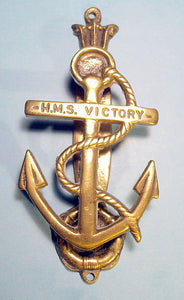 Vintage cast brass HMS VICTORY door knocker.