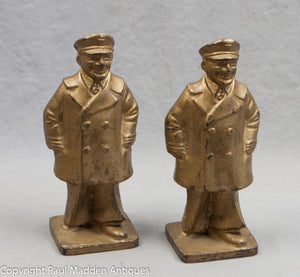 Vintage Cast Iron Sea Captain Bookends