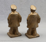 Vintage Cast Iron Sea Captain Bookends