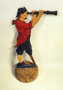 Vintage cast metal peg leg PIRATE
