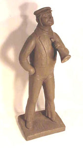 Vintage cast-plaster figure of a sailor