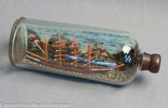 Vintage Dutch Ship-in-Bottle