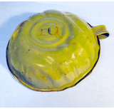 Vintage enamelled green candlestick holder
