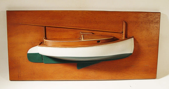 Vintage half model of a CAT BOAT