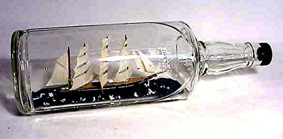 Vintage large size ship in bottle