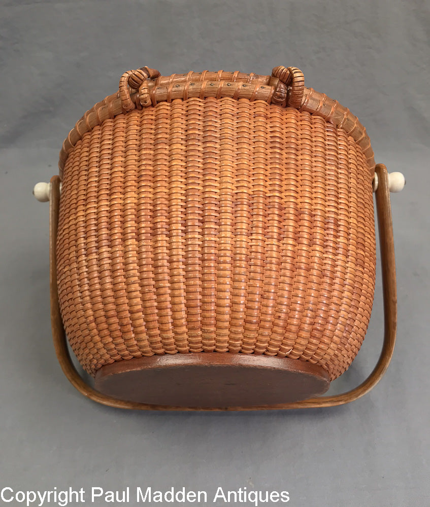 Vintage Nantucket Lightship Basket Purse by John Elder Paul Madden Antiques