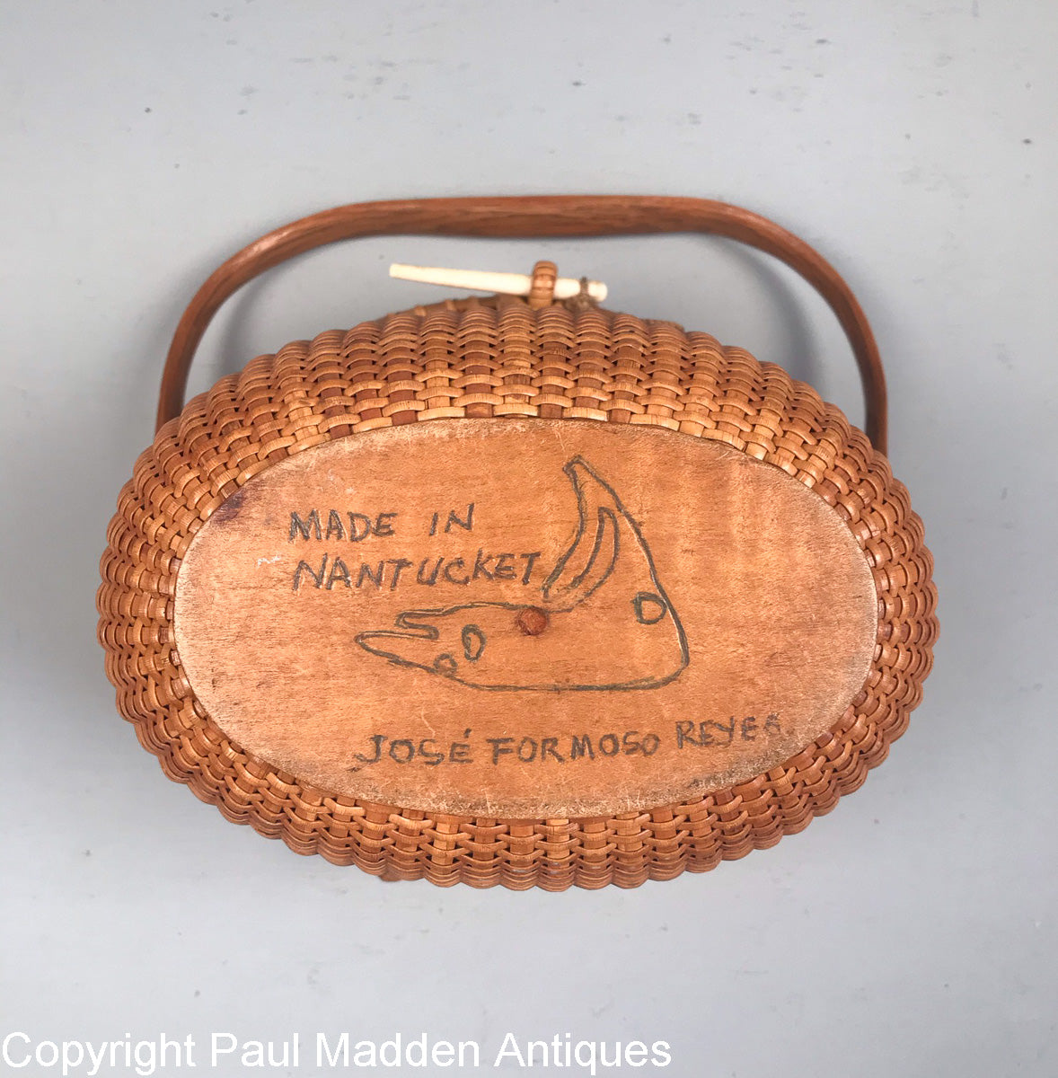 Vintage Nantucket Lightship Basket purse by José Formoso Reyes Paul Madden Antiques
