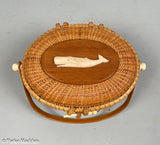 Vintage Nantucket Lightship Basket Purse by Paul Whitten 1970