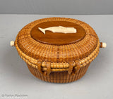 Vintage Nantucket Lightship Basket Purse by Paul Whitten 1970