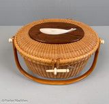 Vintage Nantucket Lightship Basket Purse by Stephen Gibbs 1967