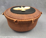 Vintage Nantucket Lightship Basket Purse by The Wooden Jug 1965