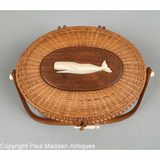 Vintage Nantucket Lightship Basket Purse by The Wooden Jug 1969