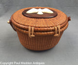 Vintage Nantucket Lightship Basket Purse by The Wooden Jug 1972