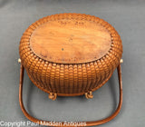 Vintage Nantucket Lightship Basket Purse by The Wooden Jug 1972