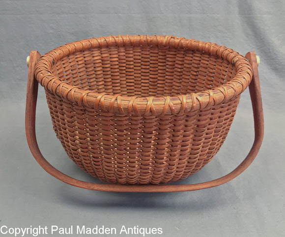 Vintage Nantucket Lightship Basket Signed Bill R 1971