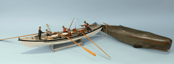 Vintage Nantucket Whaling Scene Model