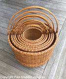 Vintage Nest of 8 Nantucket Lightship Baskets by Irving Burnside