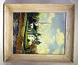 Vintage oil on canvasboard of SANDWICH VILLAGE