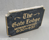 Vintage Oyster Harbors Gate Lodge Sign