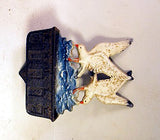 Vintage painted cast iron wall box