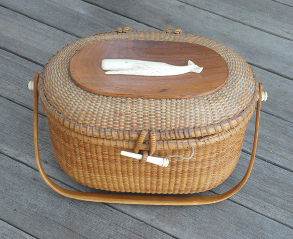 Vintage Paul F. Whitten Nantucket Basket 1972
