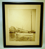 Vintage photograph of a Nantucket catboat.