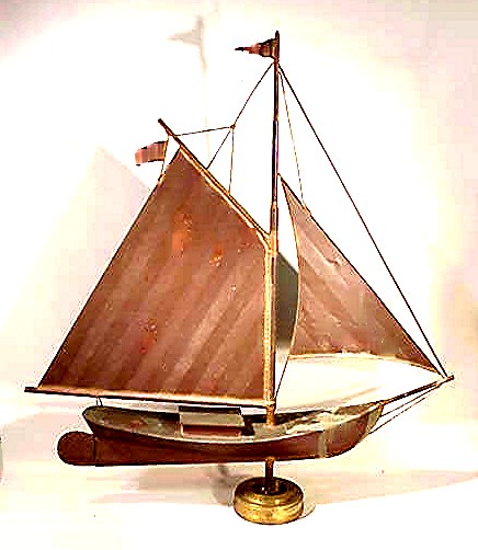 Vintage Sloop weathervane from Nantucket