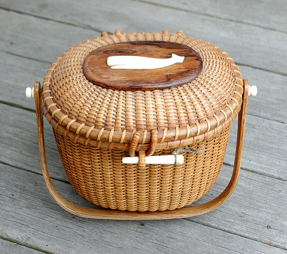 Vintage Stanley M. Roop Nantucket Basket 1967