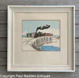 Vintage Watercolor of Nantucket Railroad by D.R. Beers