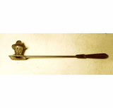 Vintage cast metal candle Douter Puritan Head