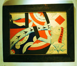 Wonderful color woodblock print King of Diamonds